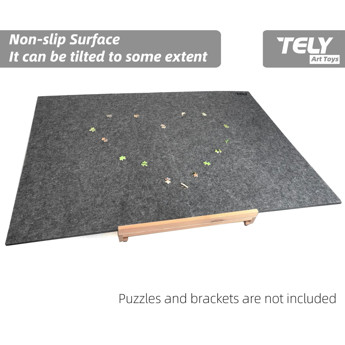 TELY Foldaway Puzzle Board folds to a compact size for simple storage.