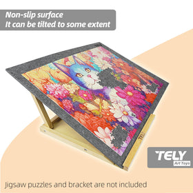 TELY Foldaway Puzzle Board folded for compact storage and easy transport