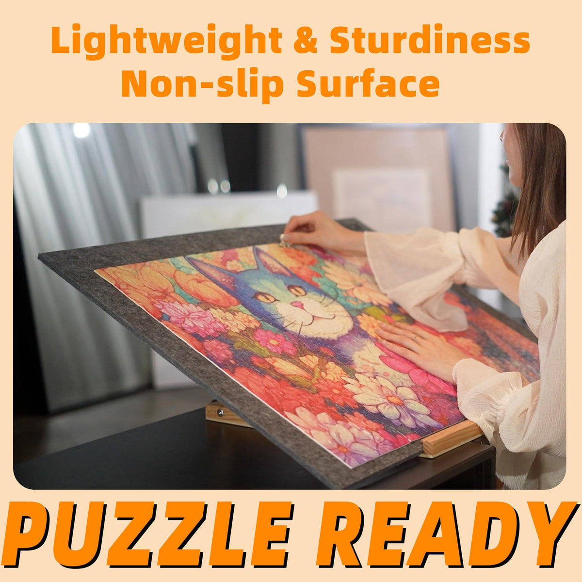 TELY Foldaway Puzzle Board lightweight at 1.1 pounds for easy moves