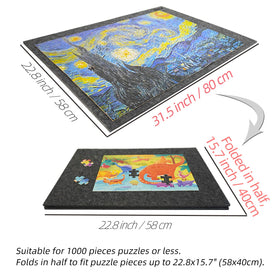 TELY Foldaway Puzzle Board non-slip surface on a table for puzzle work