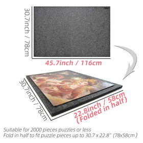 Non-slip surface keeps pieces secure on laps or desks while you work.