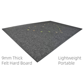 Thick 9mm felt surface resists bending for steady progress.