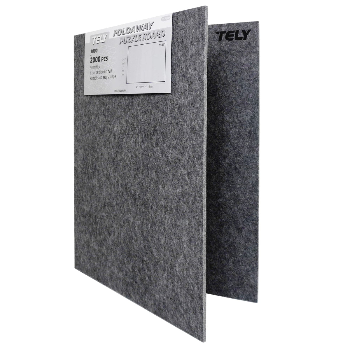 Generous 45.7 by 30.7 inch board suits large puzzles.