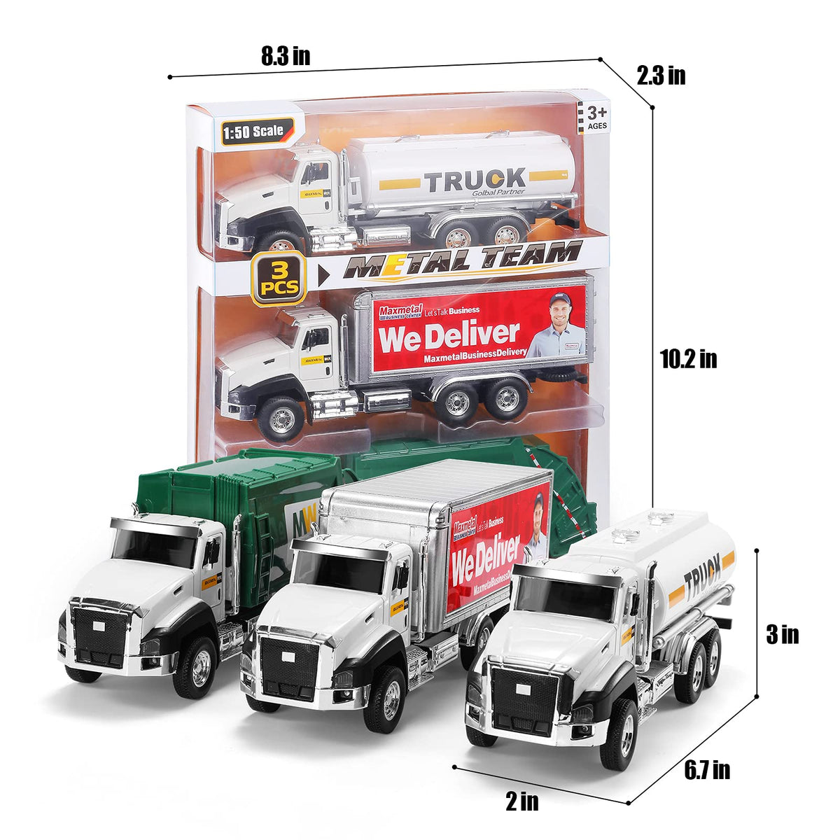 TEMI oil tanker truck diecast with realistic details enhances storytelling and fine motor skills.