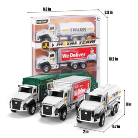 TEMI oil tanker truck diecast with realistic details enhances storytelling and fine motor skills.