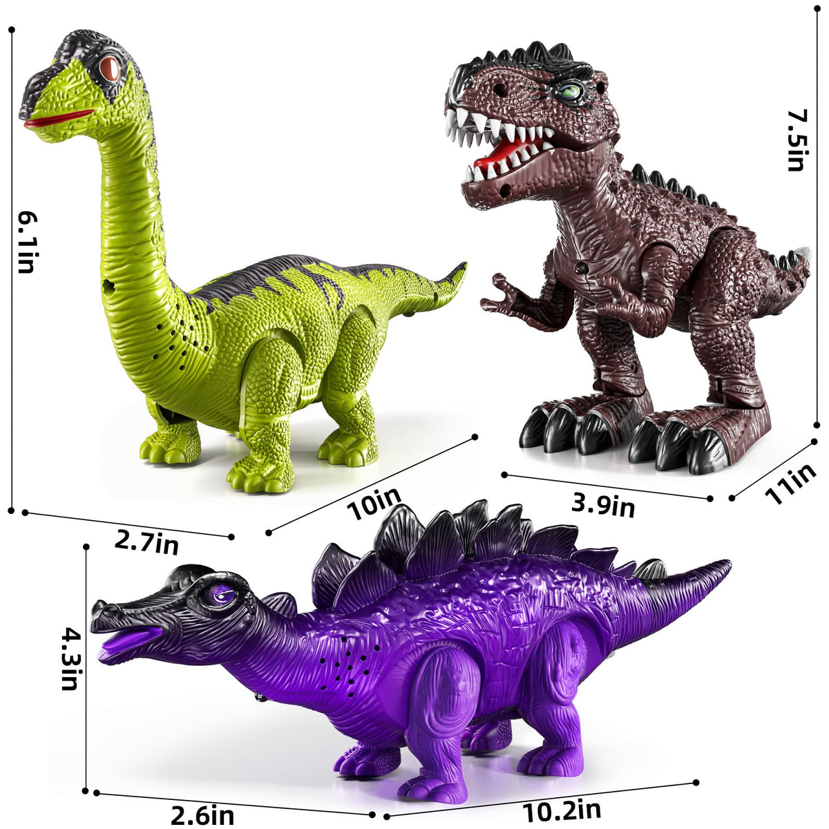 TEMI dinosaur toy roars and lights up to boost interactive play.