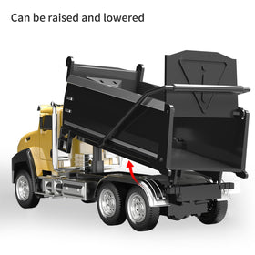 TEMI Dump Truck side view featuring opening doors and rugged design.