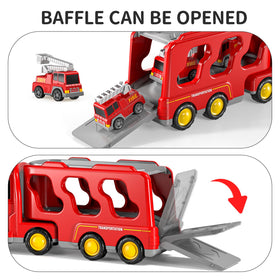 TEMI Fire Trucks friction-powered cars ready for speedy slides