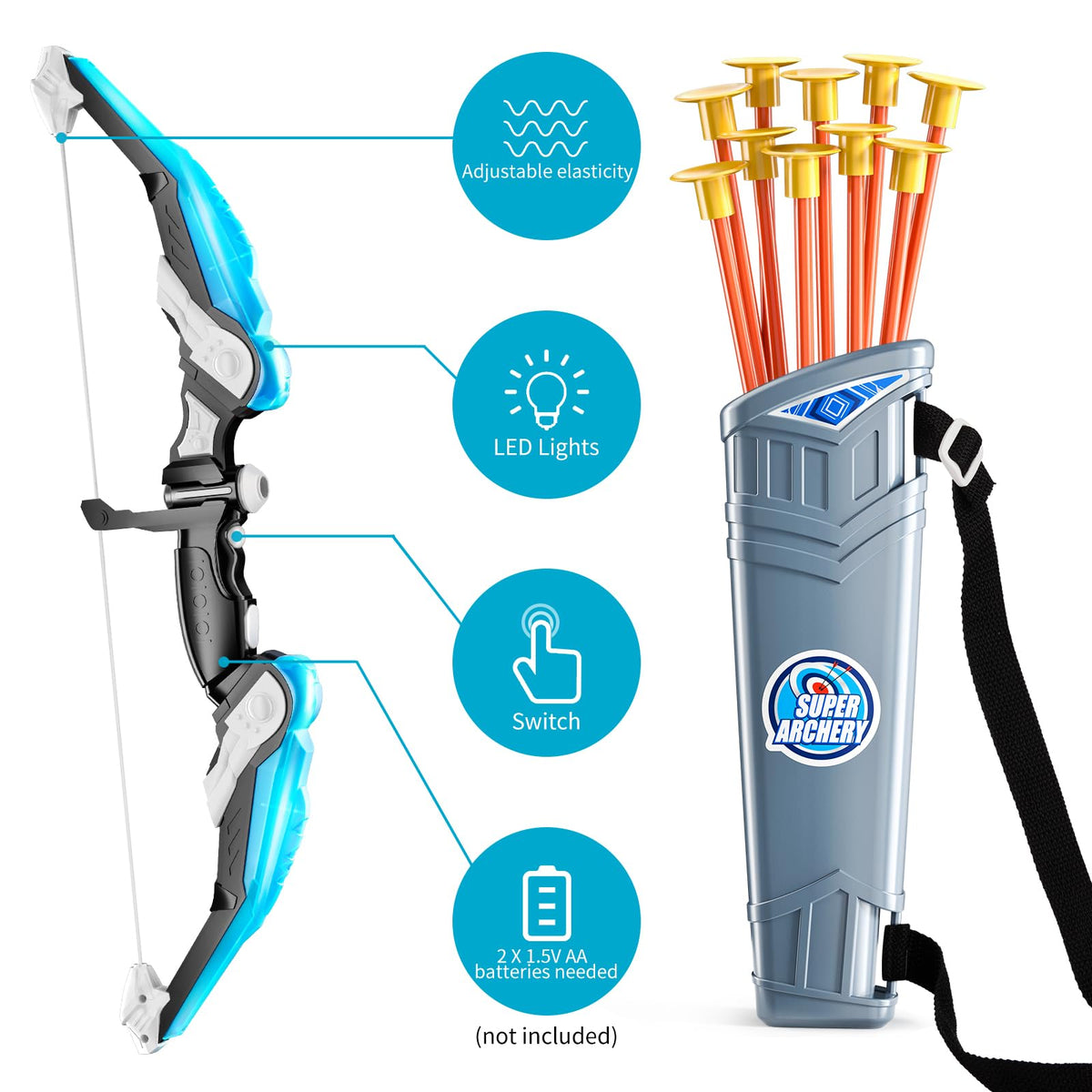 TEMI LED light-up function enhances night-time arrow tracking