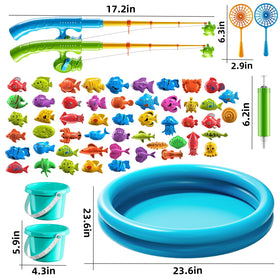 TEMI magnetic rods encourage precise catching during bath or pool time.