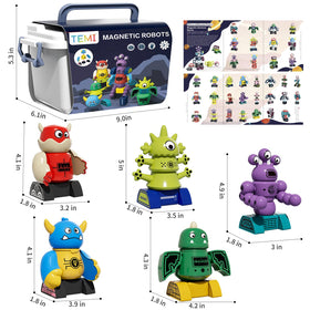 TEMI magnet monster shell design fosters stacking and imaginative building adventures