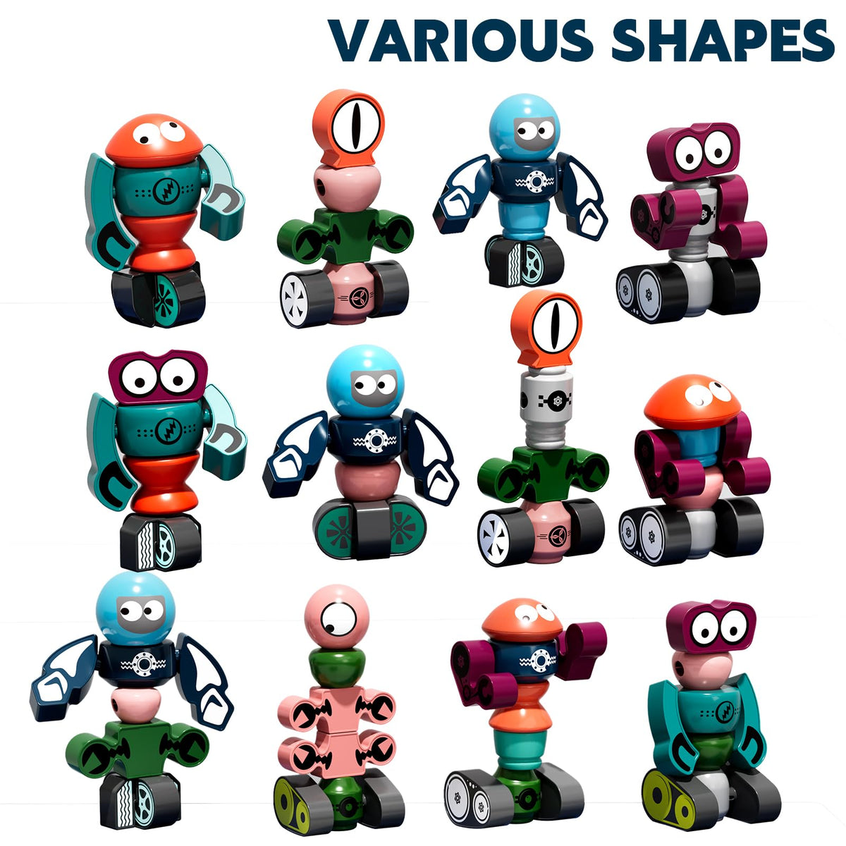 TEMI Magnets assembly play shows kids constructing robots.