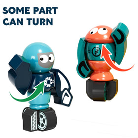 TEMI Magnets Saturn robot in large blocks supports group play and exploration.