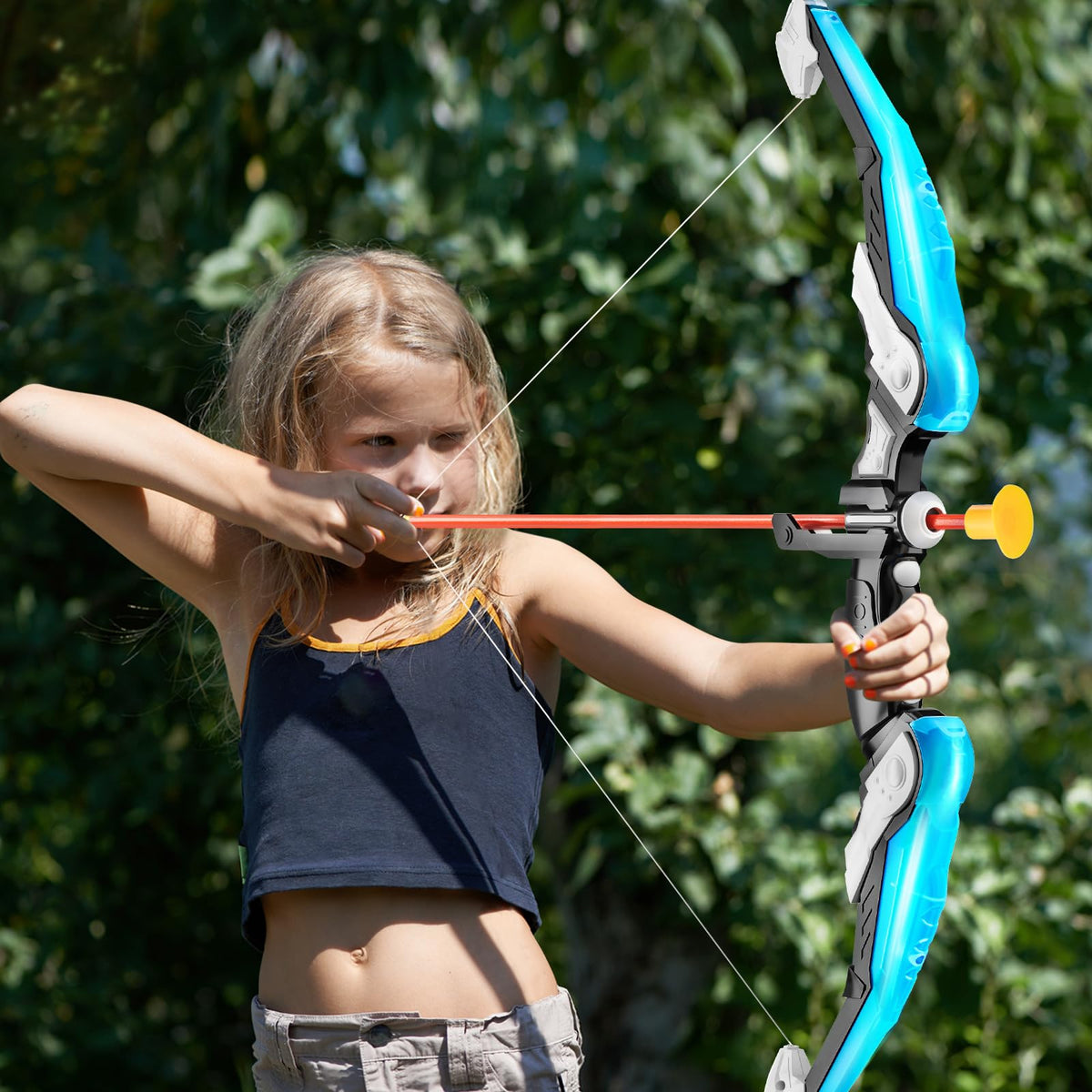 TEMI outdoor kids archery play setup for backyard adventures
