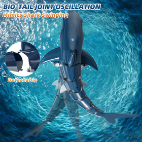 TEMI RC shark toy dual motors enable lively turns and swift motion
