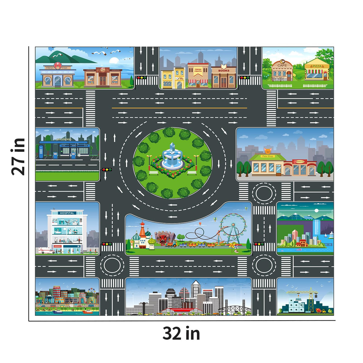 TEMI road signs set supports storytelling and roadway-themed games
