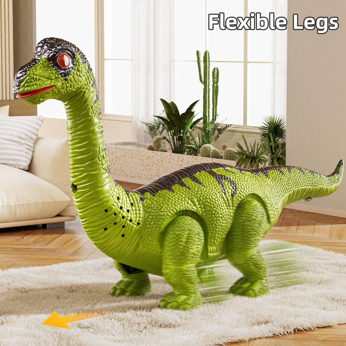TEMI stegosaurus walking dino roars softly for engaging role-play.