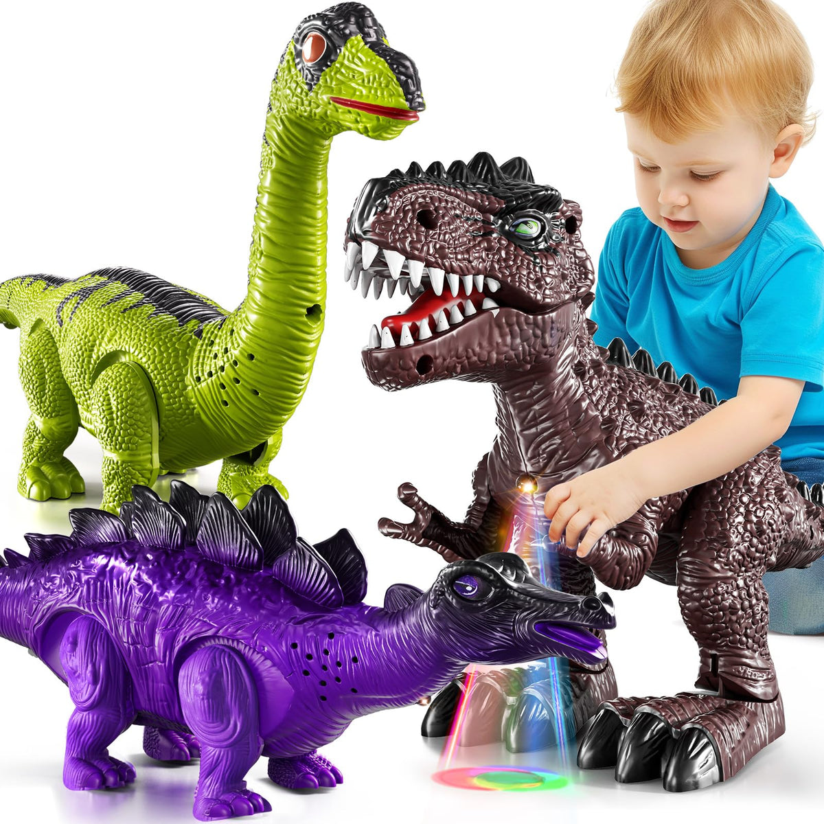 TEMI T-Rex walking dino moves with lifelike action for immersive pretend play.