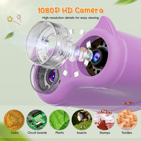 Temodu 2-inch display close-up showing crisp 1000x magnification for kids