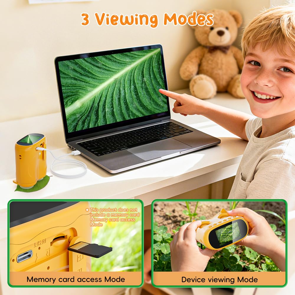 One-click switch between microscope and telescope modes for easy use.