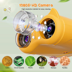 Temodu 2-in-1 kids microscope telescope offers distant-view quality for nature exploration.