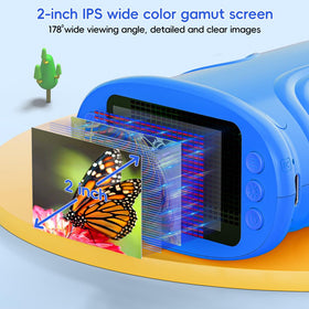Temodu Kids Microscope 2-inch screen shows live images for easy observation and sharing.