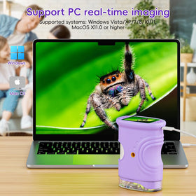 Temodu Kids Microscope built-in LED lights provide bright, adjustable illumination.