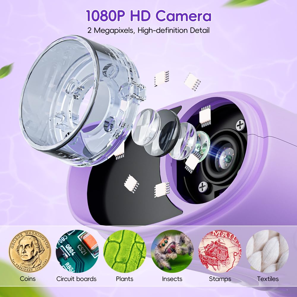 Temodu Kids Microscope 1000x magnification reveals tiny details up close.