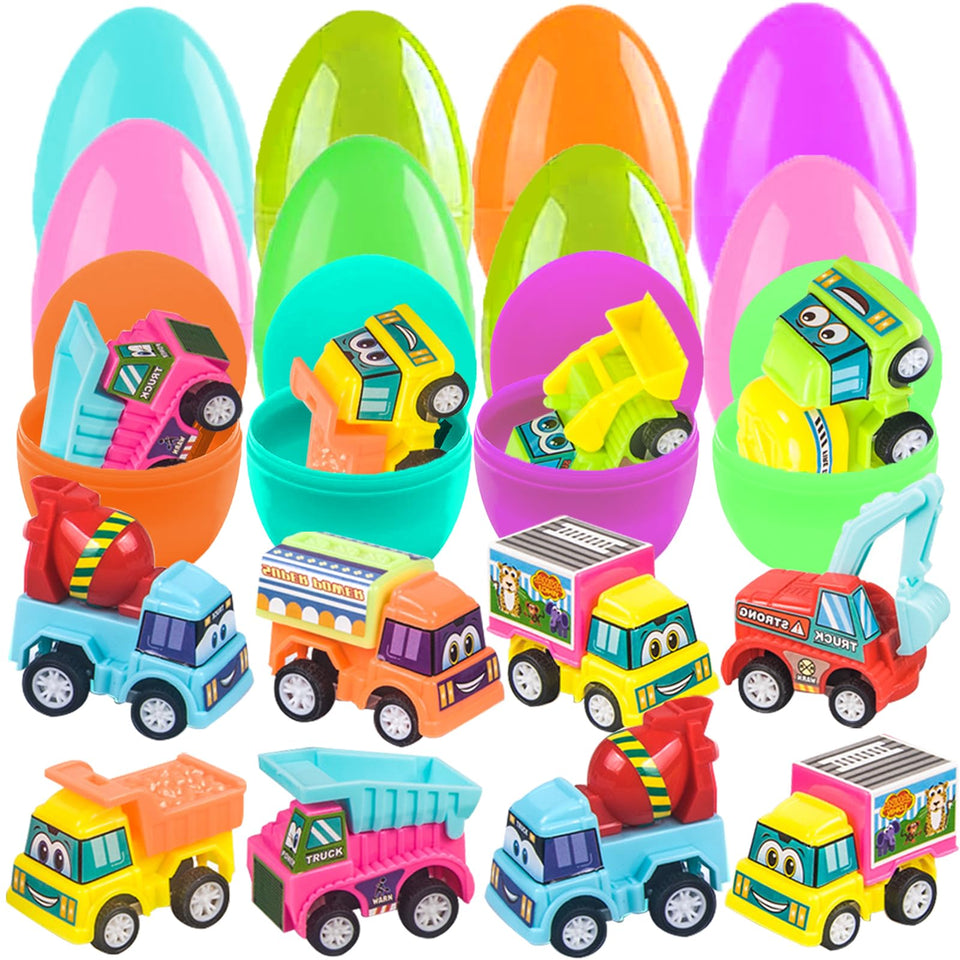 TEMOGU Easter egg opening to pull-back vehicle for engaging egg hunts and imaginative play