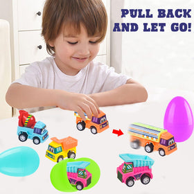 TEMOGU egg opens to a sturdy toy car for durable, kid-friendly Easter fun