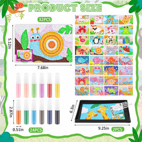 Tenceur sand art bottles in 24 colors enable vibrant, guided painting sessions.
