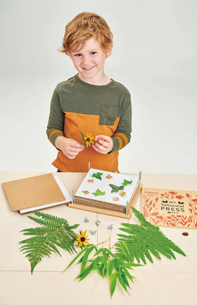 Tender Leaf Toys My Botanical Press supports art and craft projects for kids 3 and up.