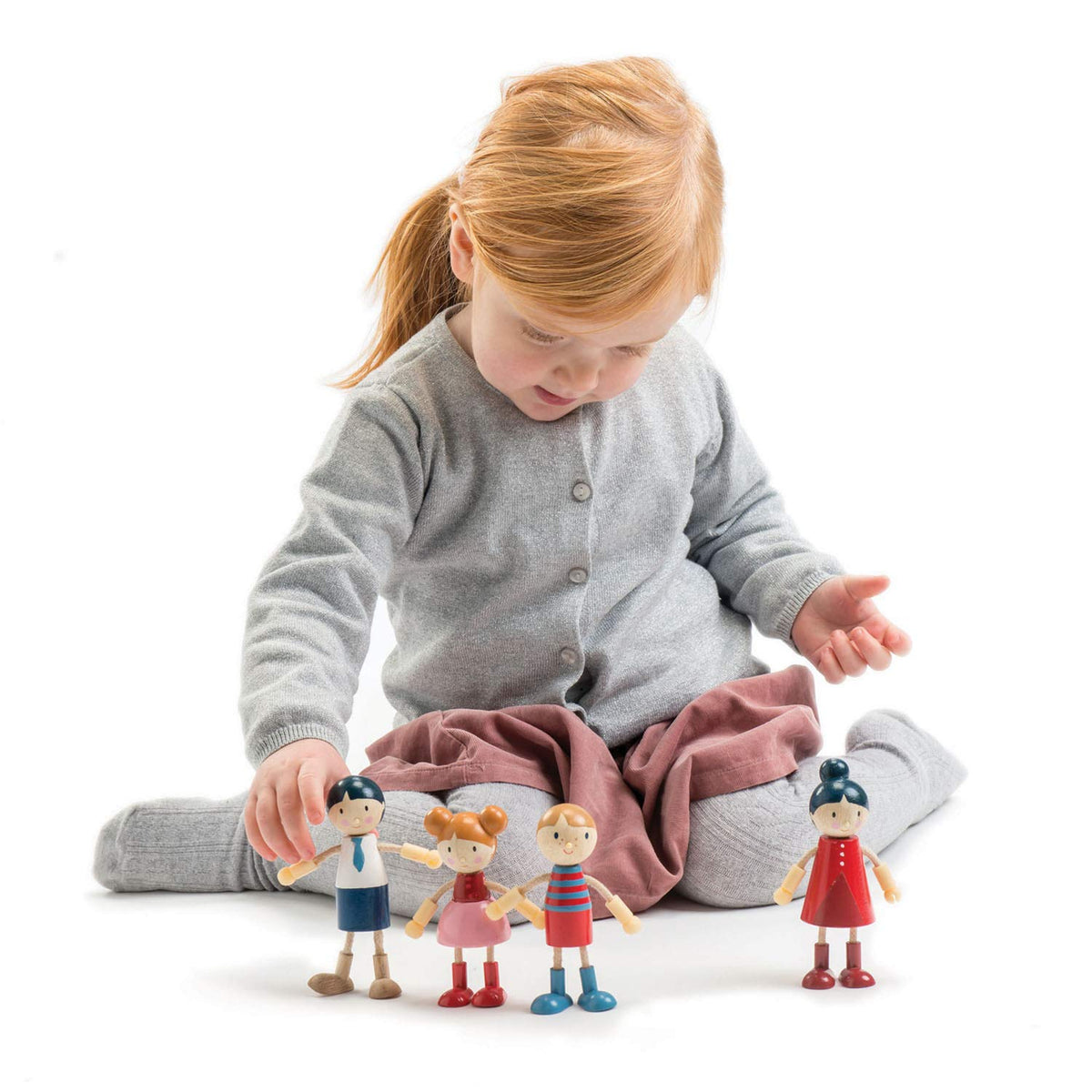 Multicultural Tender Leaf Toys Doll Family ready for imaginative role play
