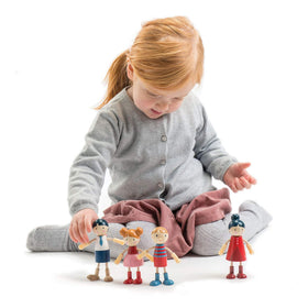 Multicultural Tender Leaf Toys Doll Family ready for imaginative role play