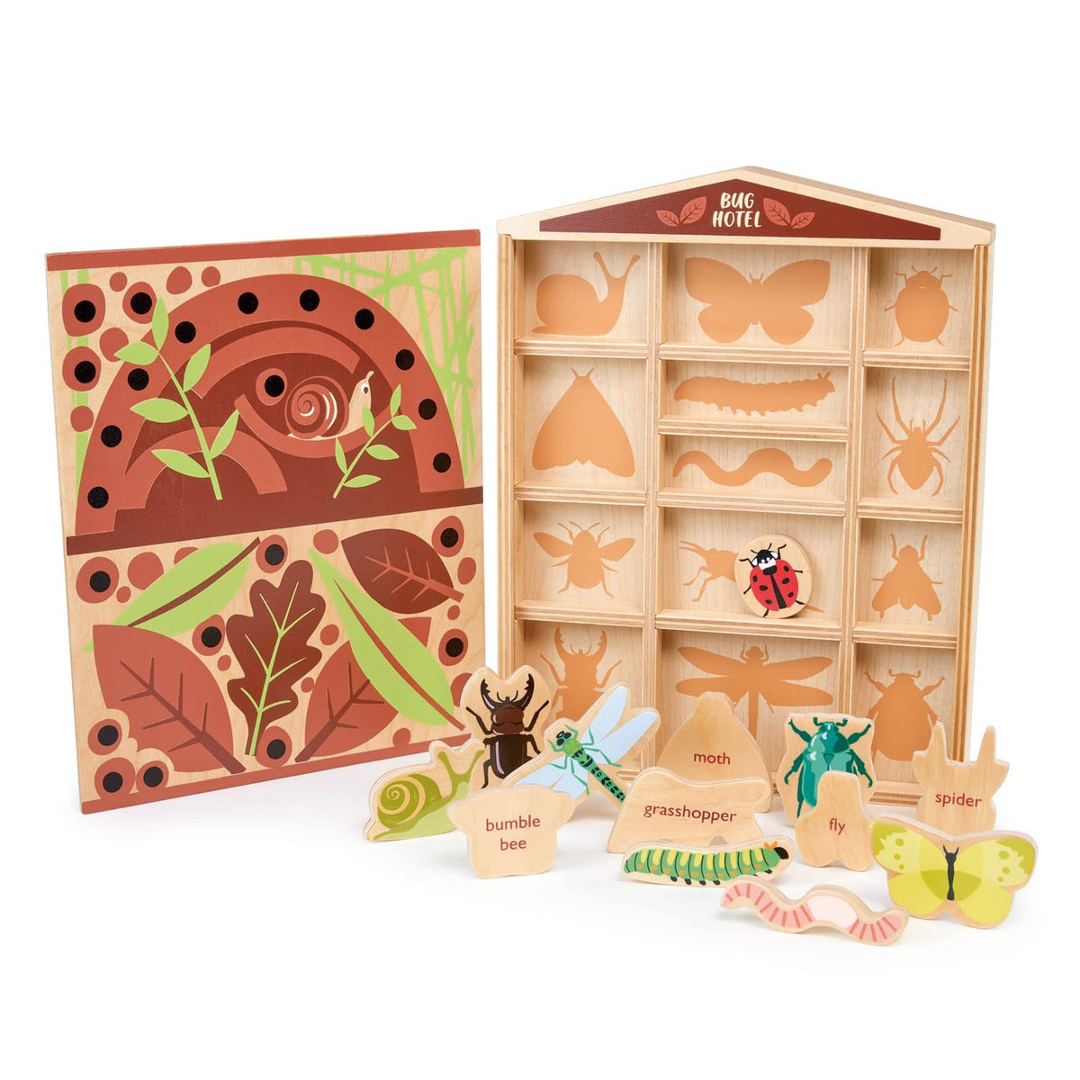 Tender Leaf Toys moth figure introduces texture and insect identification on the shelf.