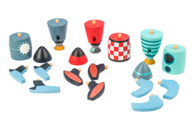 Tender Leaf Toys Rocket Construction: three ships enhance problem-solving through sequencing.