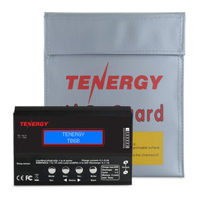 Tenergy 1S-6S charger front view enables easy setup and broad compatibility.