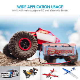 Tenergy two-pack RC battery with Hitec connector for easy swaps