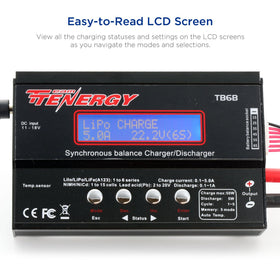 Tenergy balance function balances packs for even cell voltage during charging.