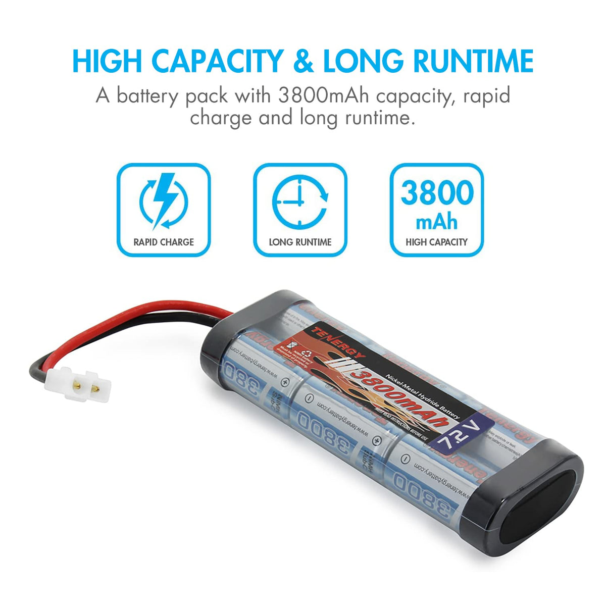 Tenergy fast charge option speeds up top ups for RC packs up to 5000mAh.