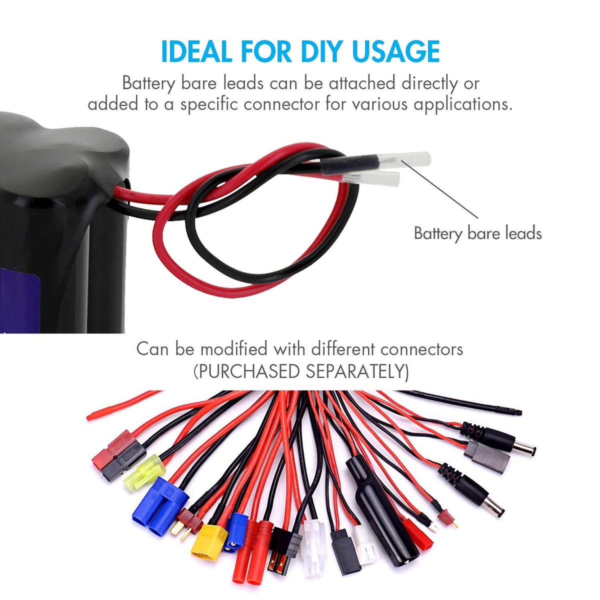 Tenergy RC battery 12V 2000mAh ready for model planes