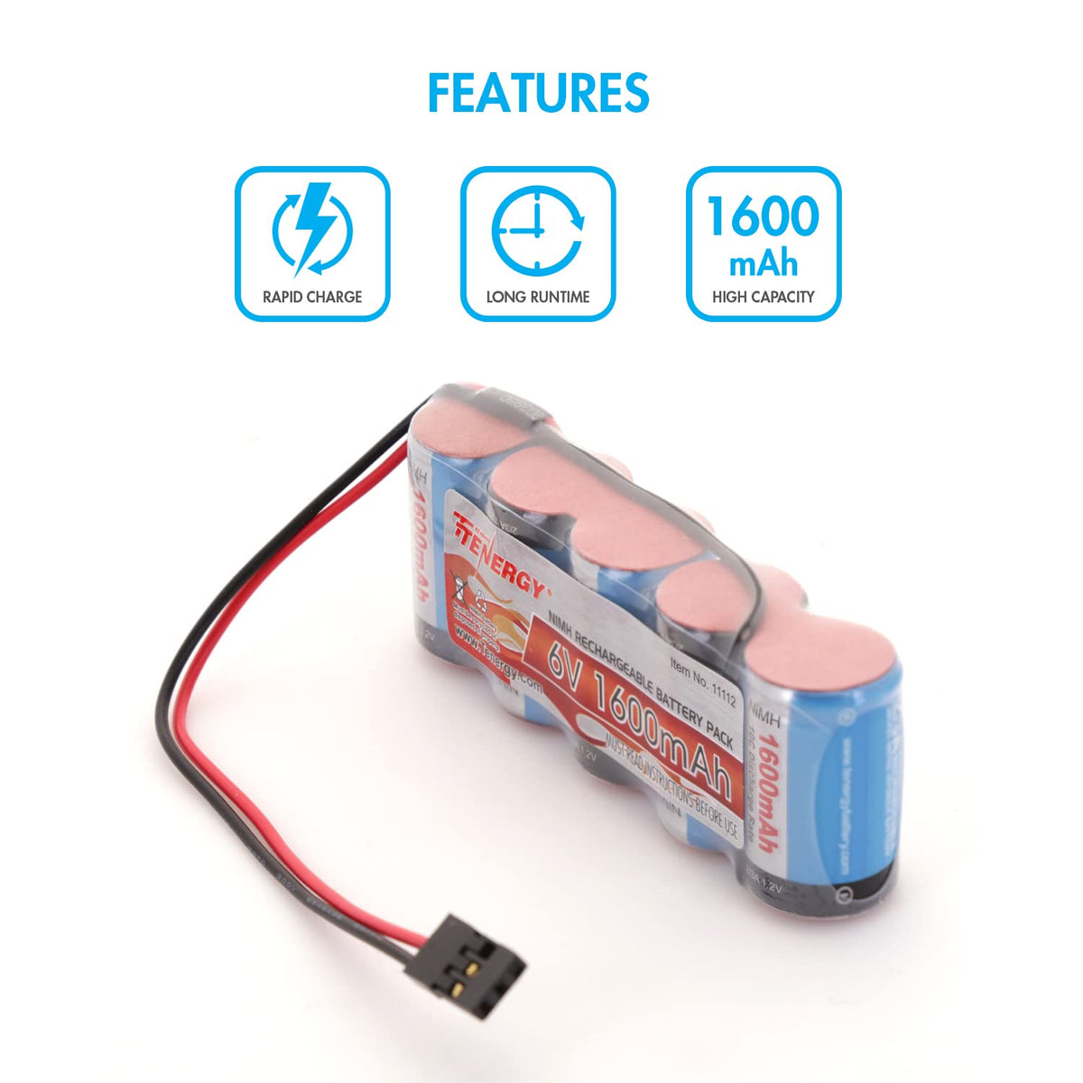 Tenergy 1600mAh battery delivers extended run time for RC models