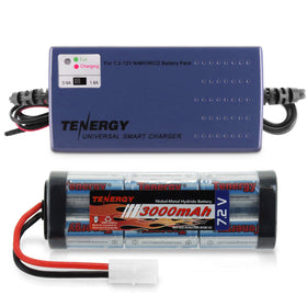 Tenergy 7.2V RC battery pack 3000mAh in flat design for longer RC sessions.