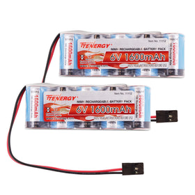 Tenergy 6V flat-pack receiver battery ready for RC hobby use, reliable power
