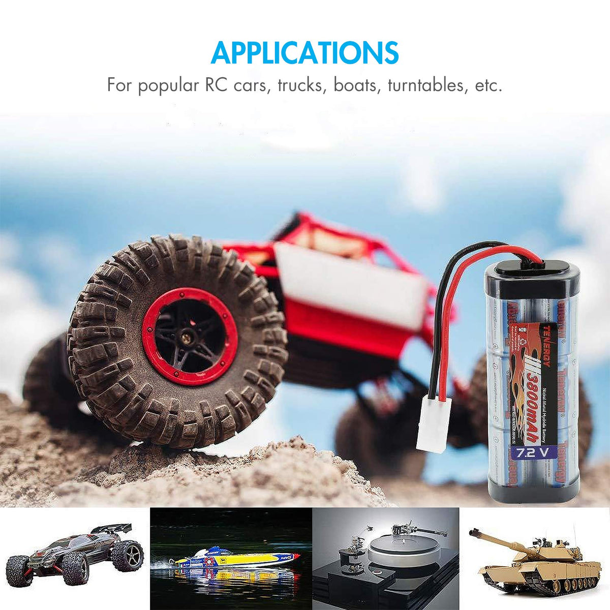 Tenergy universal charger with Tamiya adapters for NiMH/NiCd
