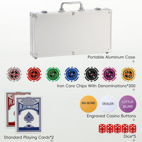 TENETMAN aluminum carrying case keeps the poker chips organized and portable.