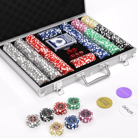 TENETMAN Texas Holdem poker chips set full view with cards and case for home games