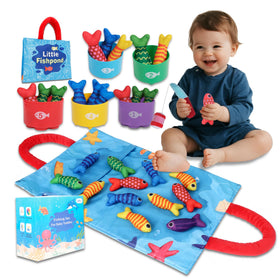 TenFans Montessori Fishing Toy fishing rod ready for early play and coordination