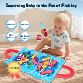 TenFans Montessori Fishing Toy stacking cups for grasping and fine motor skills