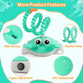 TENGIZUOHZ Water Table Pump with duck nozzle enhances spray play and bath-time fun.